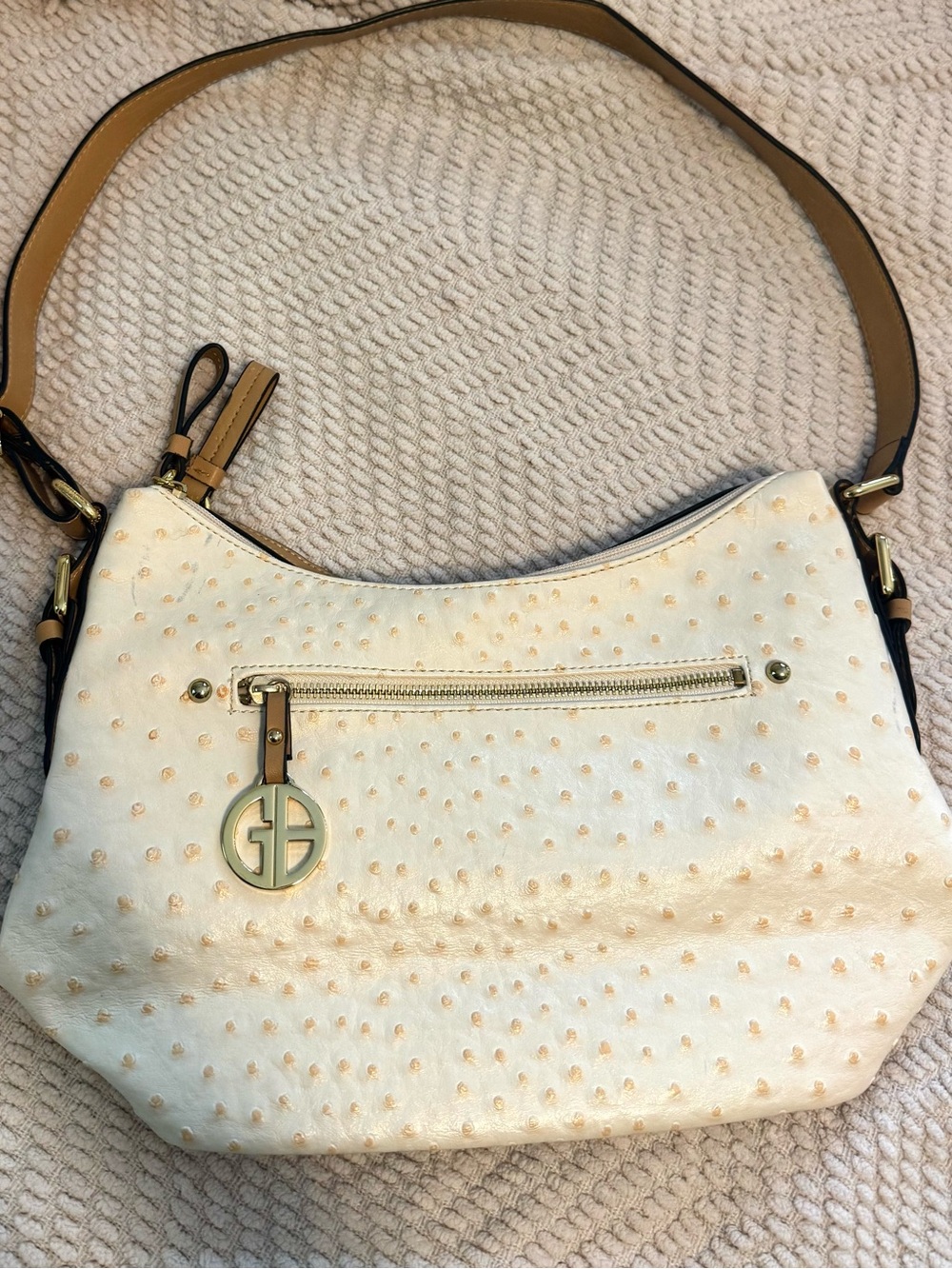 Giani Bernini faux ostrich purse